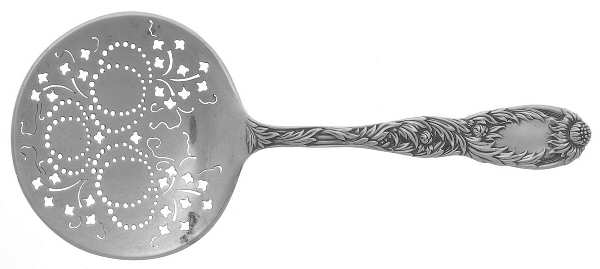 Chrysanthemum (Sterling, 1880) Tomato Server, Solid Piece