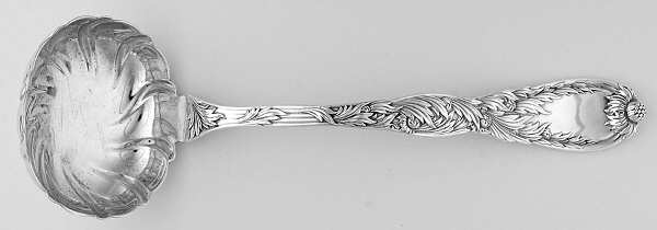 Chrysanthemum (Sterling, 1880) Solid Oyster Ladle with Fluted Bowl
