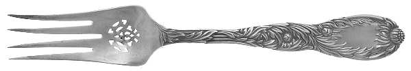 Chrysanthemum (Sterling, 1880) Large Solid Cold Meat Serving Fork