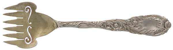 Chrysanthemum (Sterling, 1880) Large Solid Tined Sardine Serving Fork