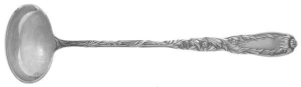 Chrysanthemum (Sterling, 1880) Long Cream Ladle with Plain Round Bowl