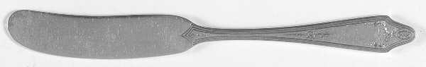 Clinton Engraved (Sterling, No Monograms) Flat Handle Butter Spreader