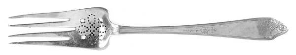 Clinton Engraved (Sterling, No Monograms) Cold Meat Serving Fork Large Pierce