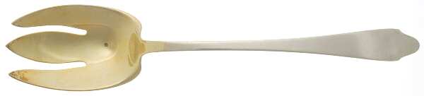 Clinton (Sterling, 1912, M-T-C Stamp) Solid Salad Serving Fork