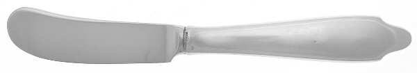 Clinton (Sterling, 1912, M-T-C Stamp) Butter Spreader Hollow Hdl-Paddle/Stainless Blade