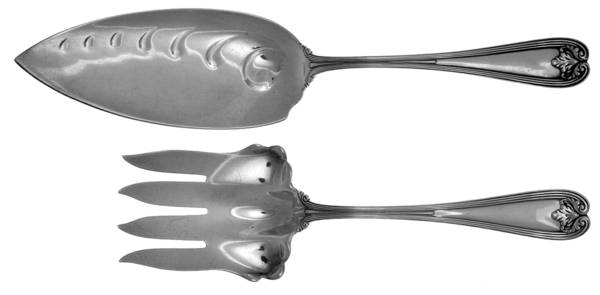 Colonial (Sterling, 1895) 2 Piece Large Solid Fish Serving Set