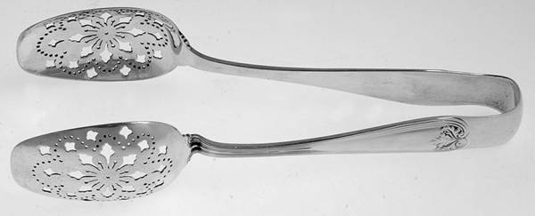 Colonial (Sterling, 1895) Large Ice Serving Tongs with Bowl Tips