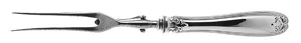 Colonial (Sterling, 1895) Large Stainless-Prong Roast Carving Fork