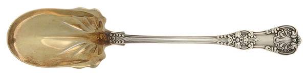 English King (Sterling, 1885, No Monograms) Solid Salad Serving Spoon