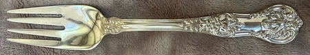 English King (Sterling, 1885, No Monograms) Individual Solid Fish Fork