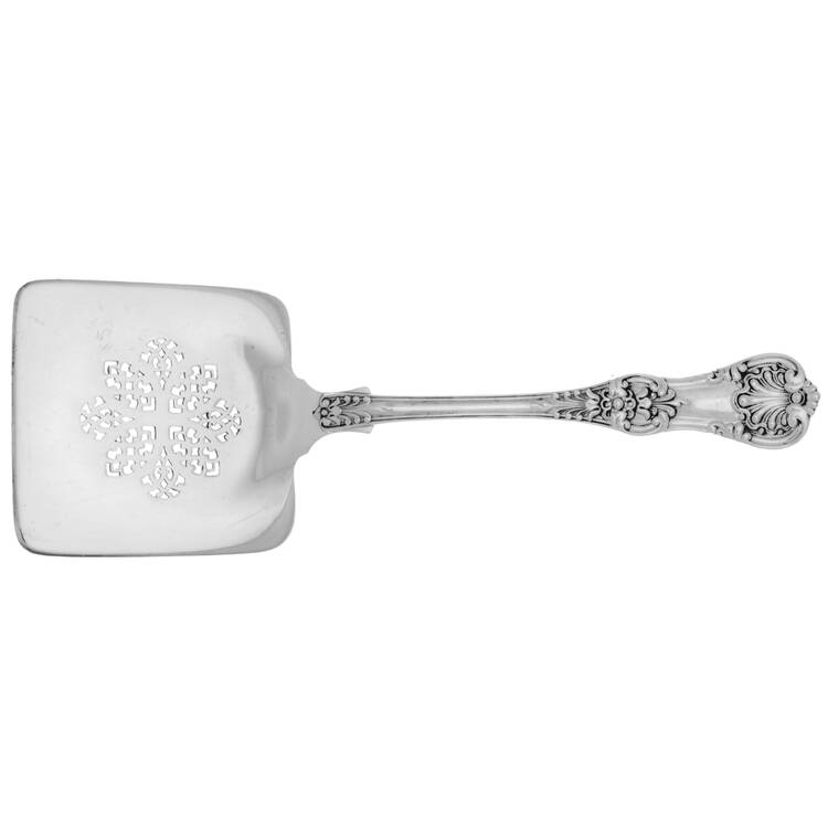 English King (Sterling, 1885, No Monograms) Solid Pierced Waffle Server
