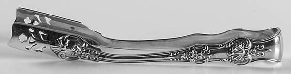 English King (Sterling, 1885, No Monograms) Solid Individual Asparagus Tongs