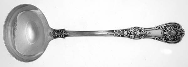 English King (Sterling, 1885, No Monograms) Solid Soup Ladle