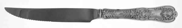 English King (Sterling, 1885, No Monograms) Individual Steak Knife Hollow Handle