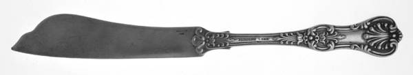 English King (Sterling, 1885, No Monograms) Individual Solid Fish Knife