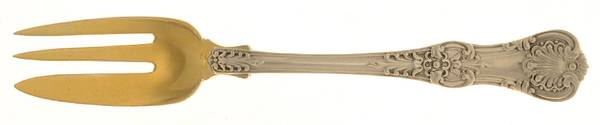 English King (Sterling, 1885, No Monograms) Individual Caviar Fork