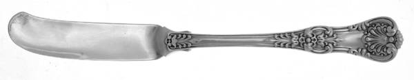 English King (Sterling, 1885, No Monograms) Pate Knife