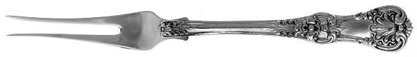 English King (Sterling, 1885, No Monograms) Individual Solid Fruit Fork