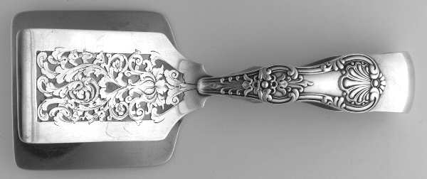 English King (Sterling, 1885, No Monograms) Solid Piece Aspragus Tongs