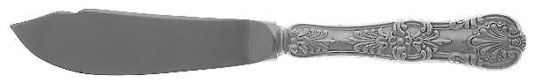 English King (Sterling, 1885, No Monograms) Hollow Handle Master Butter Knife
