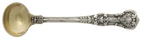 English King (Sterling, 1885, No Monograms) Master Salt Spoon