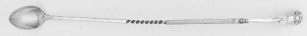 English King (Sterling, 1885, No Monograms) Small Solid Claret Spoon with Twisted Handle