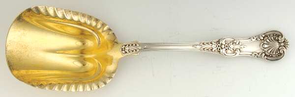 English King (Sterling, 1885, No Monograms) Solid Berry Serving Scoop