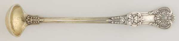 English King (Sterling, 1885, No Monograms) Mustard Spoon