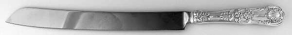 English King (Sterling, 1885, No Monograms) Wedding Cake Knife with Stainless Blade