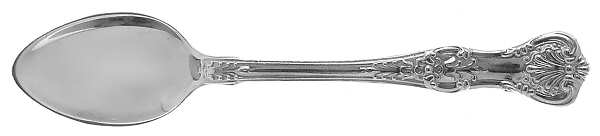 English King (Sterling, 1885, No Monograms) Five O'Clock Teaspoon