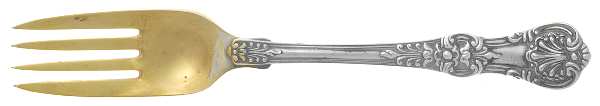 English King (Sterling, 1885, No Monograms) Pastry Fork