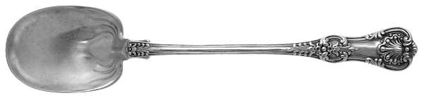 English King (Sterling, 1885, No Monograms) Seafood Serving Spoon Solid Piece