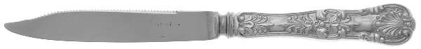 English King (Sterling, 1885, No Monograms) Orange Knife with Stainless Blade