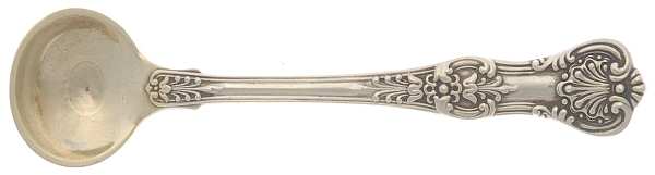 English King (Sterling, 1885, No Monograms) Master Salt Spoon