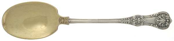 English King (Sterling, 1885, No Monograms) Solid Salad Serving Spoon