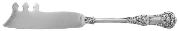 English King (Sterling, 1885, No Monograms) Solid Serving Cheese Knife