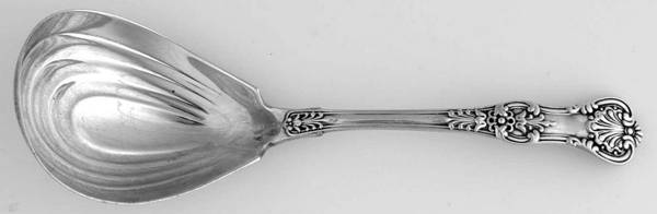 English King (Sterling, 1885, No Monograms) Tea Caddy Spoon
