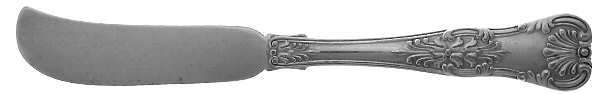 English King (Silverplate, 1870) Flat Handle Butter Spreader