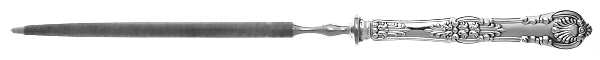 English King (Silverplate, 1870) Large Roast Steel Rod Knife Sharpener