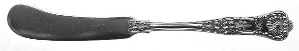 English King (Silverplate, 1870) Small Flat Handled Butter Spreader