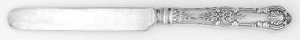 English King (Silverplate, 1870) Dessert/Tea Knife with Silverplate Blade