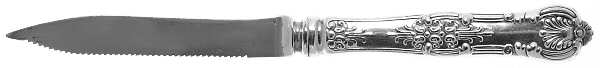 English King (Silverplate, 1870) Orange Knife with Silverplate Blade
