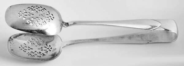 Faneuil (Sterling, 1910, M-C-T Stamps) Large Ice Serving Tongs with Bowl Tips