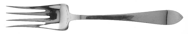 Faneuil (Sterling, 1910, M-C-T Stamps) Large Solid Cold Meat Serving Fork