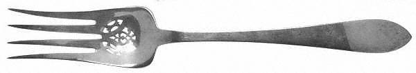 Faneuil (Sterling, 1910, M-C-T Stamps) Large Solid Cold Meat Serving Fork