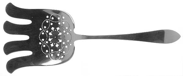 Faneuil (Sterling, 1910, M-C-T Stamps) Large Solid Asparagus Serving Fork