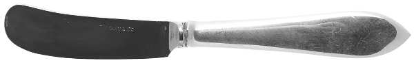 Faneuil (Sterling, 1910, M-C-T Stamps) Butter Spreader Hollow Hdl-Paddle/Stainless Blade