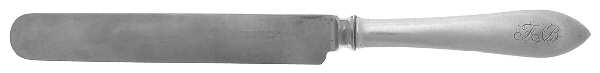 Faneuil (Sterling, 1910, M-C-T Stamps) Blunt Hollow Handle Knife W/Bolster