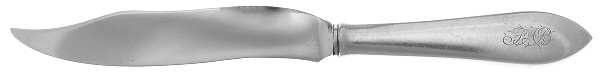 Faneuil (Sterling, 1910, M-C-T Stamps) Individual Hollow Handle Fish Knife-Sterling Blade