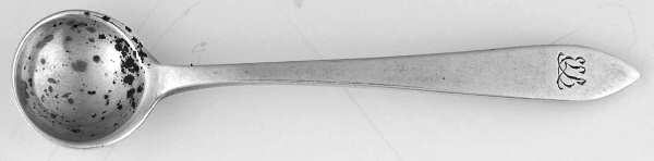 Faneuil (Sterling, 1910, M-C-T Stamps) Individual Salt Spoon with Monogram